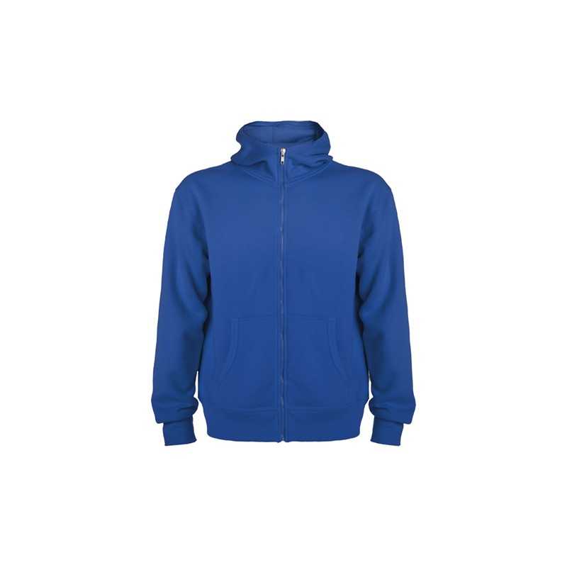 FELPA PERSONALIZZATA CON ZIP E CAPPUCCIO COLORE BLU ROYAL FELPA PERSONALIZZATA CON ZIP E CAPPUCCIO COLORE BLU ROYAL