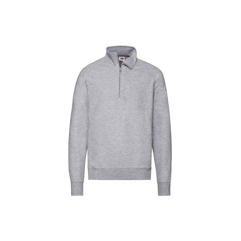 FELPA PERSONALIZZATA ZIP 1/4 FRUIT THE LOOM COLORE GRIGIO FELPA PERSONALIZZATA ZIP 1/4 FRUIT THE LOOM COLORE GRIGIO