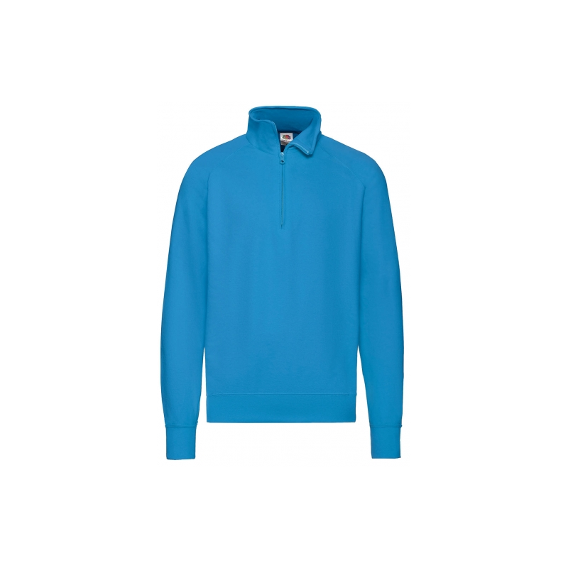 FELPA PERSONALIZZATA ZIP 1/4 FRUIT THE LOOM COLORE AZZURRO FELPA PERSONALIZZATA ZIP 1/4 FRUIT THE LOOM COLORE AZZURRO