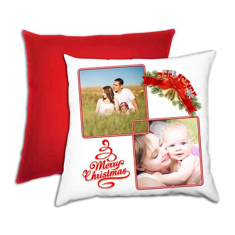CUSCINO DI NATALE PERSONALIZZATO XMAS COLLAGE CUSCINO DI NATALE PERSONALIZZATO XMAS COLLAGE