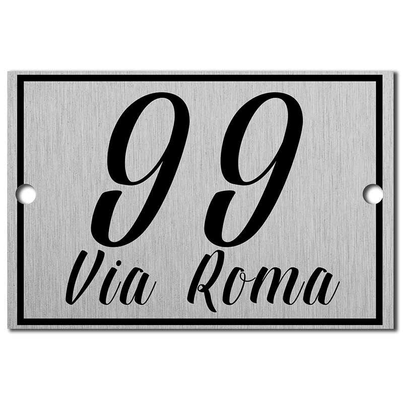 TARGA CIVICO INSEGNA ALLUMINIO PERSONALIZZATA BTX-LINDAS TARGA CIVICO INSEGNA ALLUMINIO PERSONALIZZATA BTX-LINDAS