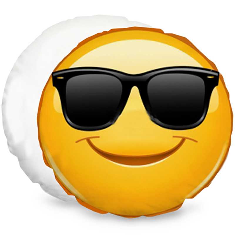 CUSCINO PERSONALIZZATO ROTONDO EMOTICON COOL CUSCINO PERSONALIZZATO ROTONDO EMOTICON COOL