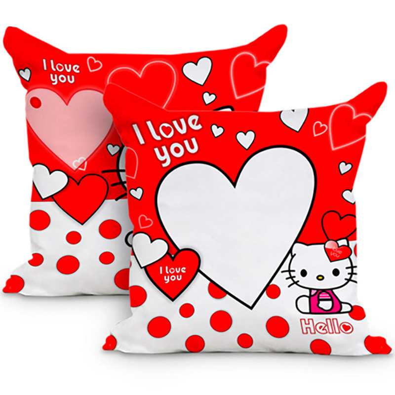 CUSCINO PERSONALIZZATO A CUORE FULL PRINT KITTY GATTO CUSCINO PERSONALIZZATO A CUORE FULL PRINT KITTY GATTO