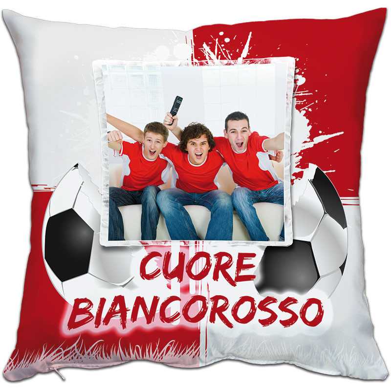 CUSCINO CALCIO SQUADRA BARI VICENZA BIANCO ROSSO SPORT CUSCINO CALCIO SQUADRA BARI VICENZA BIANCO ROSSO SPORT