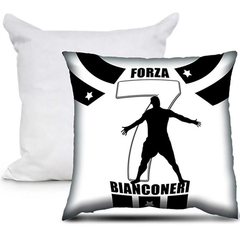 CUSCINO PERSONALIZZATO CALCIO BIANCO NERI SPORT CUSCINO PERSONALIZZATO CALCIO BIANCO NERI SPORT
