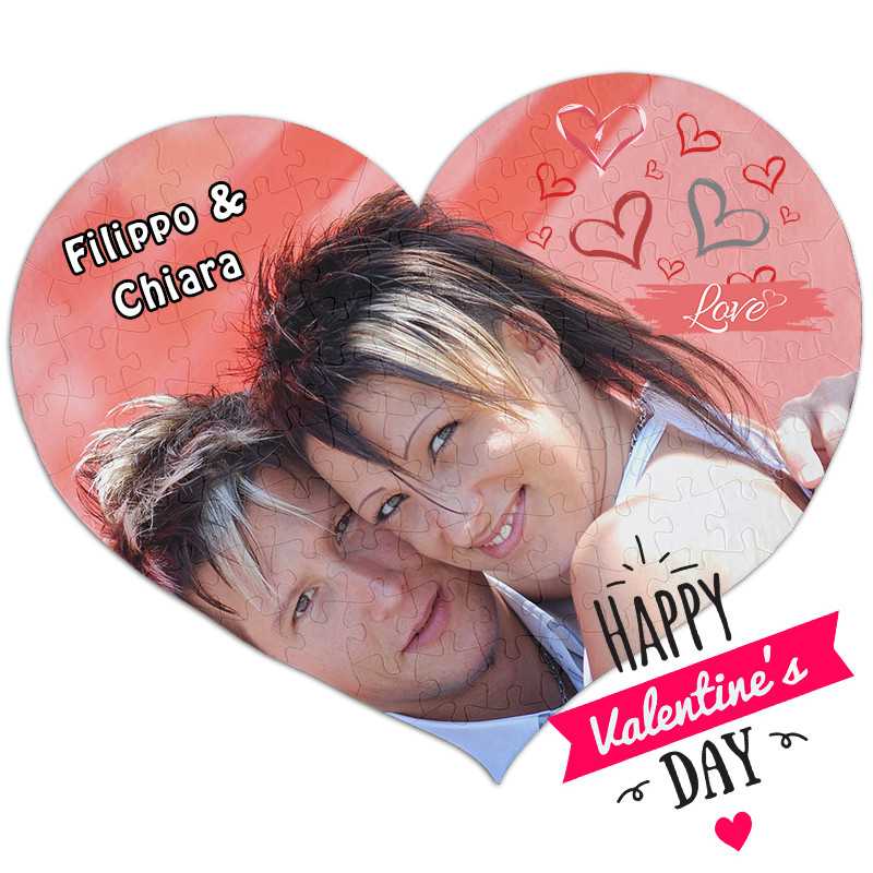 PUZZLE A CUORE PERSONALIZZATO A4 SAN VALENTINO DAY PUZZLE A CUORE PERSONALIZZATO A4 SAN VALENTINO DAY