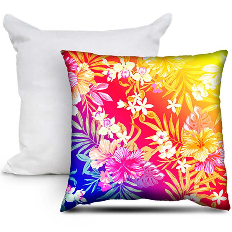 CUSCINO PERSONALIZZATO QUADRATO FIORI MULTICOLOR BLU CUSCINO PERSONALIZZATO QUADRATO FIORI MULTICOLOR BLU