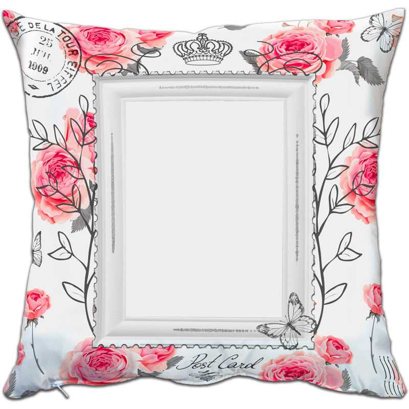 CUSCINO PERSONALIZZATO QUADRATO FULL PRINT POSTAL ROSE CUSCINO PERSONALIZZATO QUADRATO FULL PRINT POSTAL ROSE