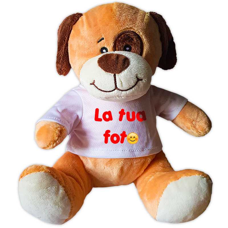 PELUCHE CANE CAGNOLINO CON T-SHIRT PERSONALIZZATA PELUCHE CANE CAGNOLINO CON T-SHIRT PERSONALIZZATA