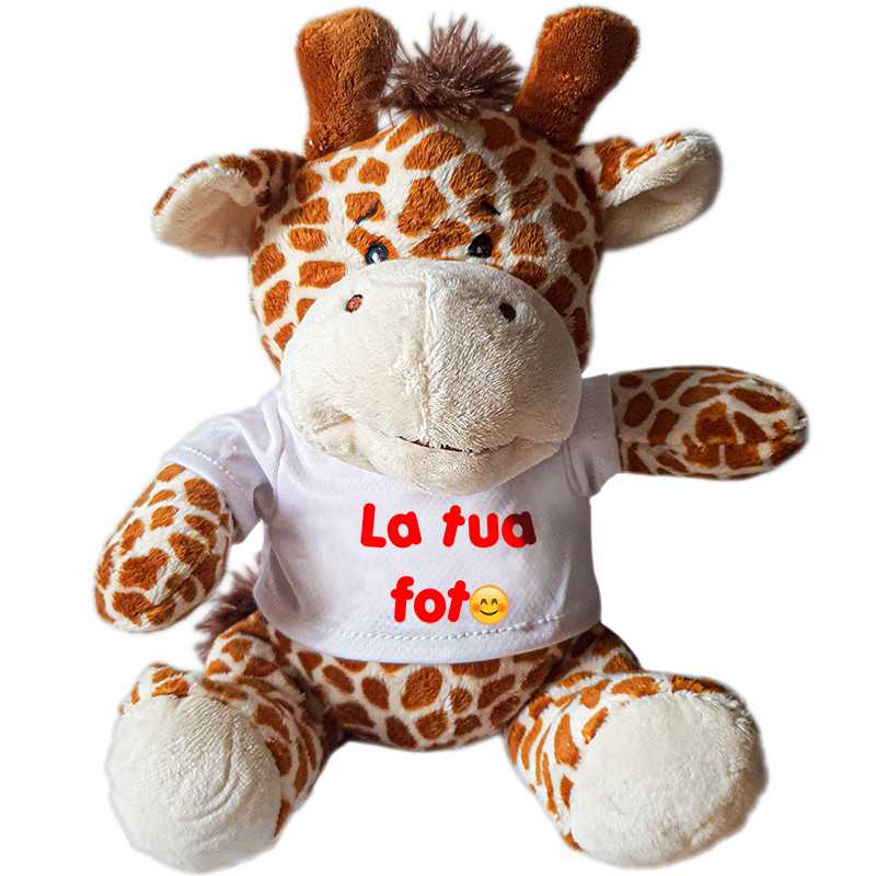 PELUCHE GIRAFFA CON T-SHIRT PERSONALIZZATA PELUCHE GIRAFFA CON T-SHIRT PERSONALIZZATA