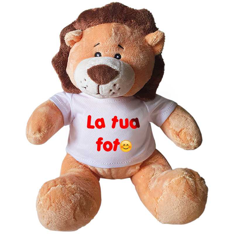 PELUCHE LEONE CON T-SHIRT PERSONALIZZATA PELUCHE LEONE CON T-SHIRT PERSONALIZZATA