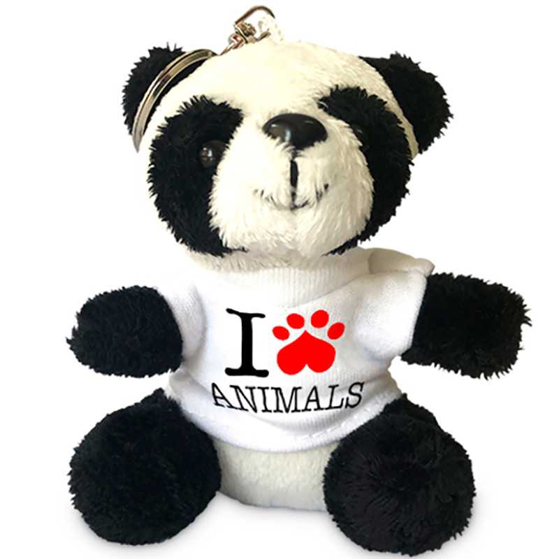 PORTACHIAVI PELUCHE PERSONALIZZATO FOTO PANDA T-SHIRT PORTACHIAVI PELUCHE PERSONALIZZATO FOTO PANDA T-SHIRT