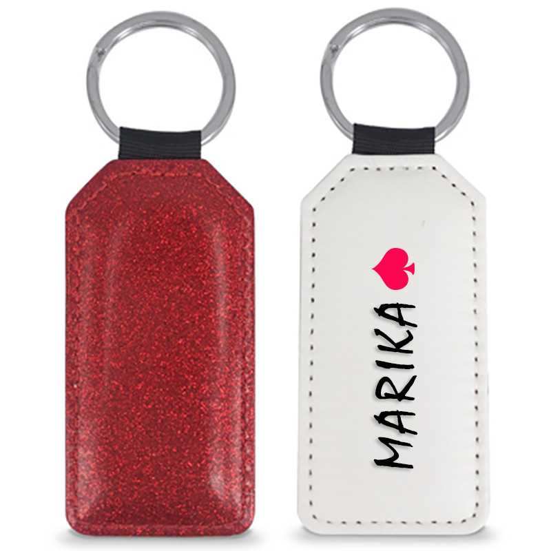 PORTACHIAVI ECO PELLE PERSONALIZZATO FOTO GLITTER ROSSO PORTACHIAVI ECO PELLE PERSONALIZZATO FOTO GLITTER ROSSO