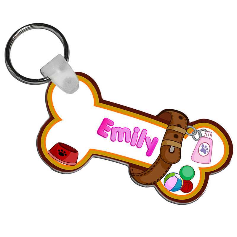 PORTACHIAVI PERSONALIZZATO IN FRP CON FOTO OSSO CANE PORTACHIAVI PERSONALIZZATO IN FRP CON FOTO OSSO CANE