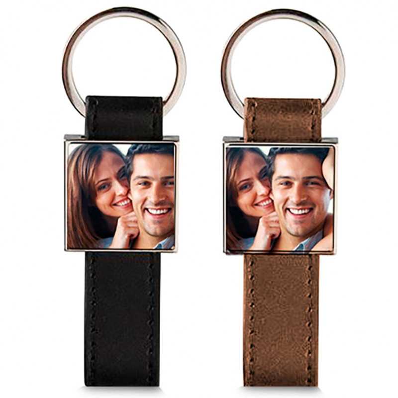 PORTACHIAVI IN PELLE E METALLO PERSONALIZZATO CON FOTO PORTACHIAVI IN PELLE E METALLO PERSONALIZZATO CON FOTO