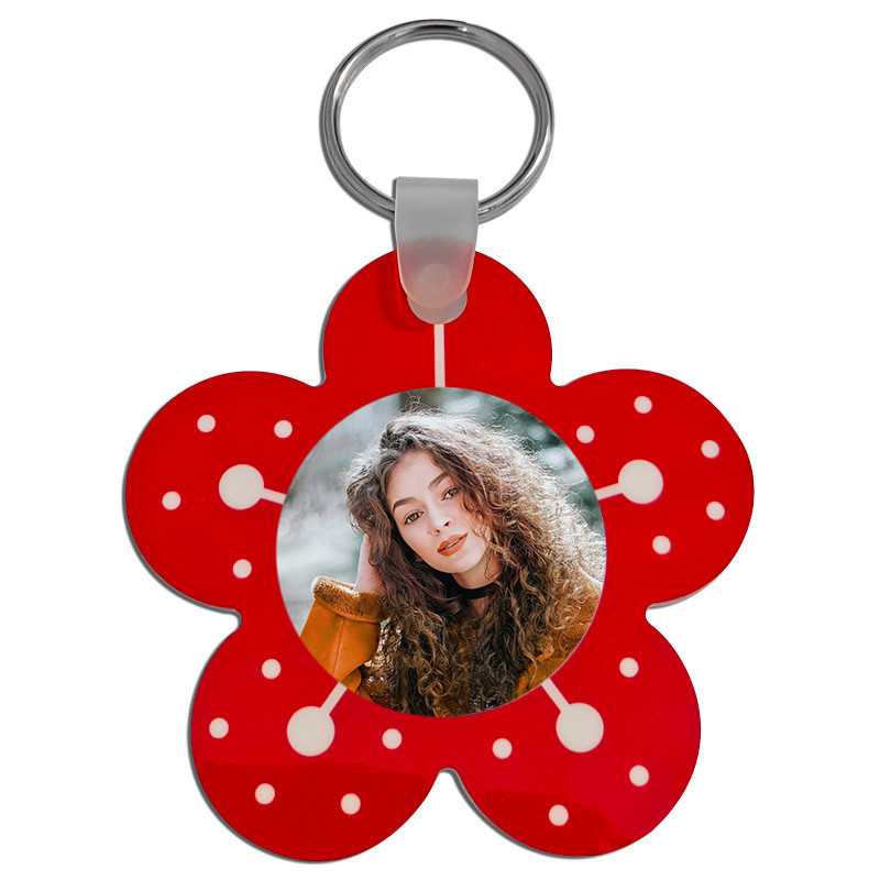 PORTACHIAVI PERSONALIZZATO IN FRP CON FOTO FLOWER FIORE PORTACHIAVI PERSONALIZZATO IN FRP CON FOTO FLOWER FIORE