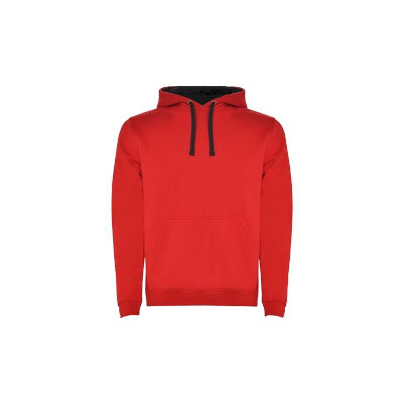 FELPA PERSONALIZZATA CON CAPPUCCIO URBAN COLORE ROSSO FELPA PERSONALIZZATA CON CAPPUCCIO URBAN COLORE ROSSO