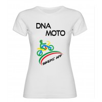 T-Shirt personalizzata donna bianco DNA MOTO basic