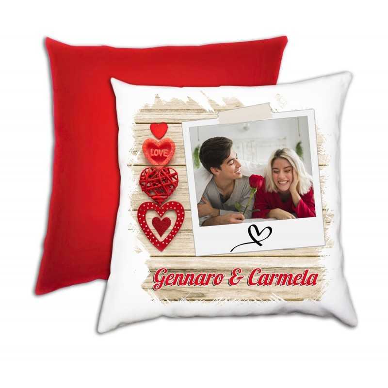 CUSCINO ROSSO PERSONALIZZATO SAN VALENTINO FOTO RICORDO CUSCINO ROSSO PERSONALIZZATO SAN VALENTINO FOTO RICORDO