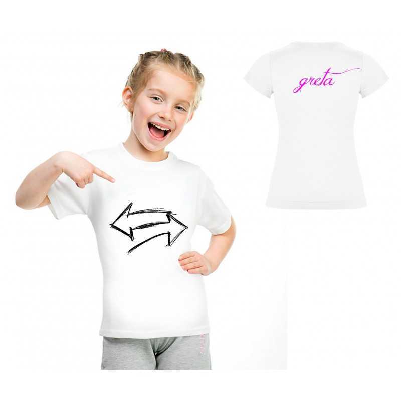 T-SHIRT BAMBINA FRONTE E RETRO COTONE STAMPA DIRETTA COLORE BIANCO T-SHIRT BAMBINA FRONTE E RETRO COTONE STAMPA DIRETTA COLORE BIANCO