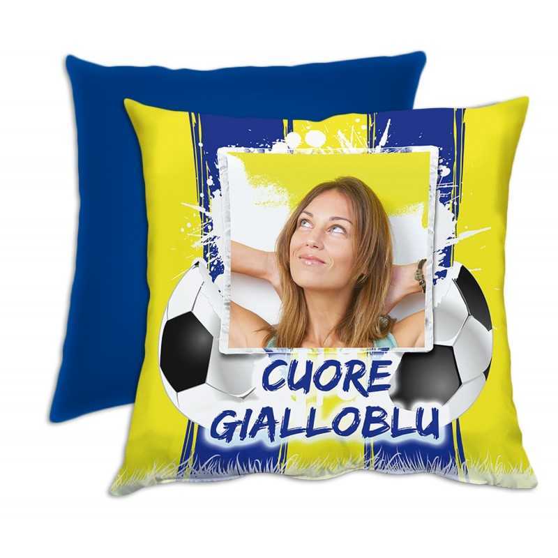 CUSCINO CALCIO SQUADRA GIALLO BLU PERSONALIZZATO CUSCINO CALCIO SQUADRA GIALLO BLU PERSONALIZZATO