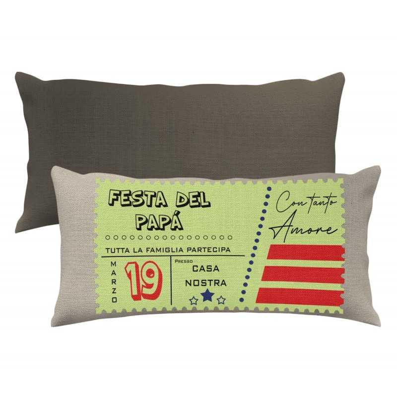 CUSCINO GUANCIALE JUTA PERSONALIZZATO 50 x 25 CM CUSCINO GUANCIALE JUTA PERSONALIZZATO 50 x 25 CM