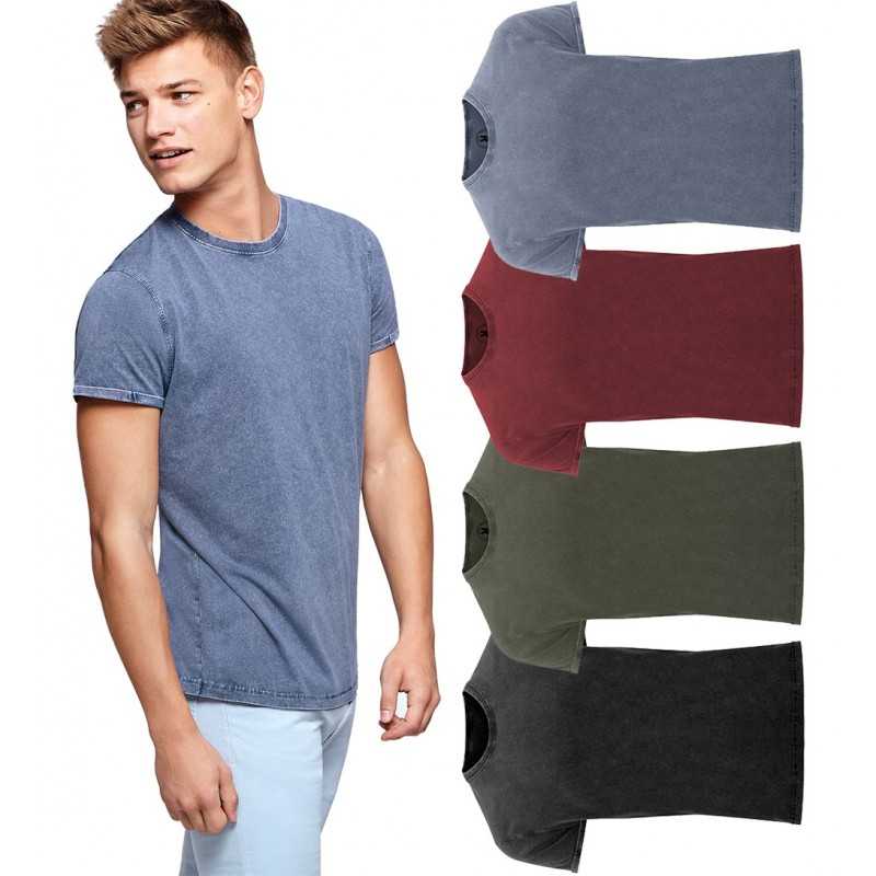 T-SHIRT PERSONALIZZATA HUSKY TESSUTO EFFETTO JEANS UOMO T-SHIRT PERSONALIZZATA HUSKY TESSUTO EFFETTO JEANS UOMO