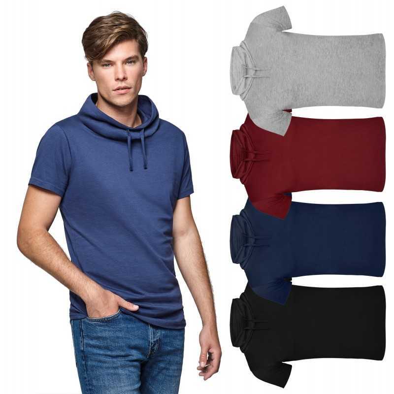 T-SHIRT PERSONALIZZATA LAURUS COTONE COLLO ALTO CON LACCI UOMO T-SHIRT PERSONALIZZATA LAURUS COTONE COLLO ALTO CON LACCI UOMO