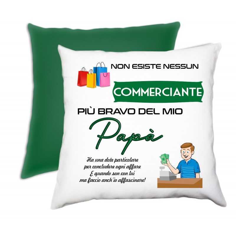 CUSCINO PERSONALIZZATO COMMERCIANTE FESTA DEL PAPÁ CUSCINO PERSONALIZZATO COMMERCIANTE FESTA DEL PAPÁ