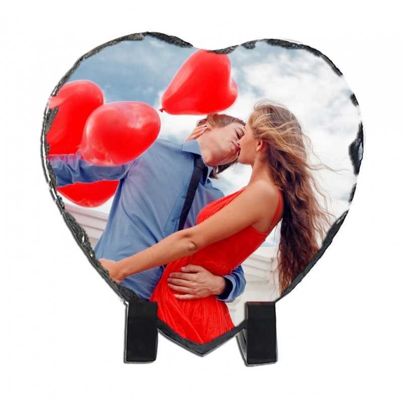 STAMPA SU PIETRA ARDESIA A CUORE PERSONALIZZATA 15 X 15 STAMPA SU PIETRA ARDESIA A CUORE PERSONALIZZATA 15 X 15