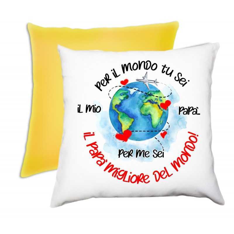 CUSCINO PERSONALIZZATO PAPÀ MIGLIORE DEL MONDO CUSCINO PERSONALIZZATO PAPÀ MIGLIORE DEL MONDO
