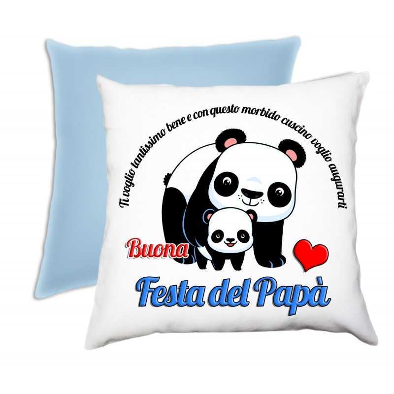 CUSCINO PERSONALIZZATO PAPÁ PANDA CON CUCCIOLO CUSCINO PERSONALIZZATO PAPÁ PANDA CON CUCCIOLO