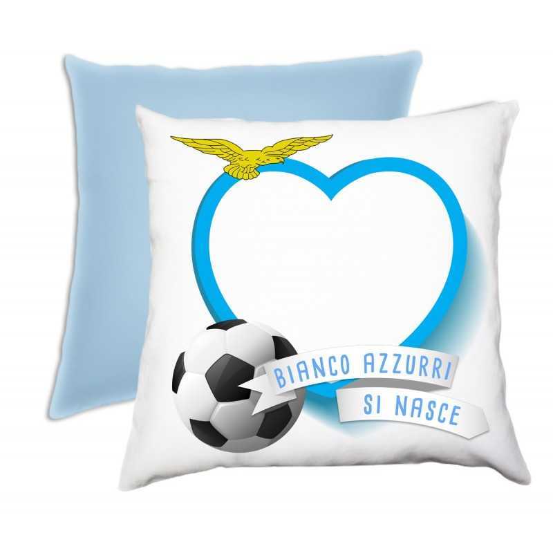 CUSCINO BIANCO AZZURRI SI NASCE CALCIO SQUADRA DEL CUORE CUSCINO BIANCO AZZURRI SI NASCE CALCIO SQUADRA DEL CUORE