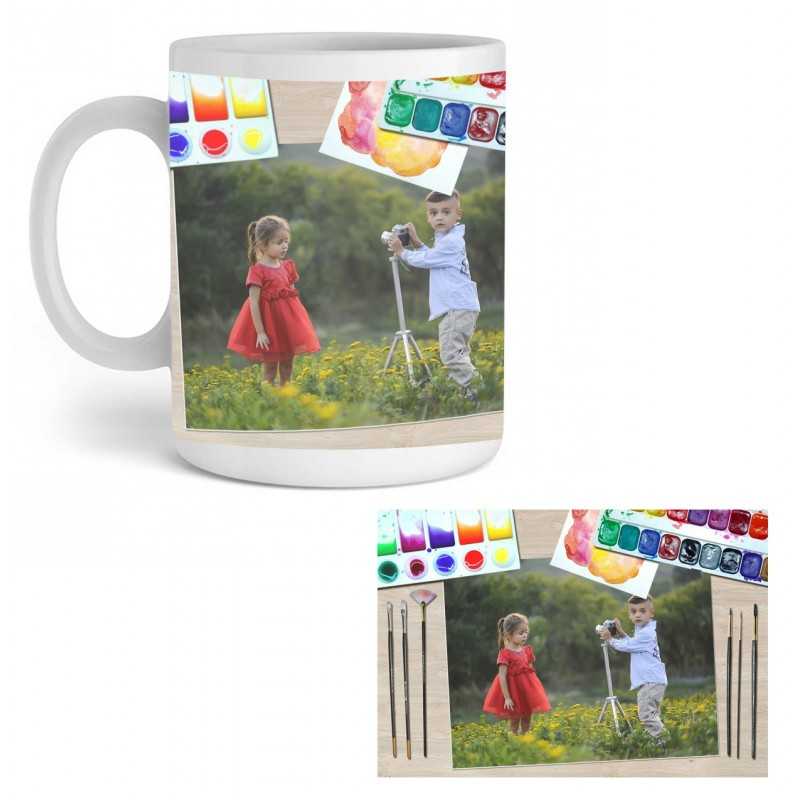 TAZZA MUG PERSONALIZZATA PROGETTO COLORI A TEMPERA TAZZA MUG PERSONALIZZATA PROGETTO COLORI A TEMPERA