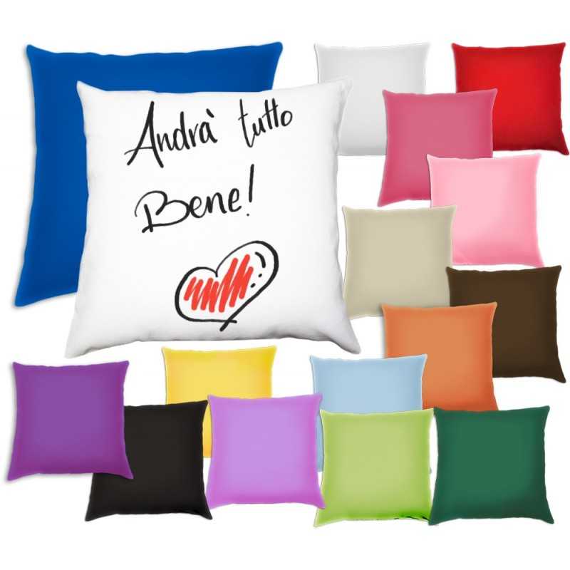 CUSCINO PERSONALIZZATO ANDRÀ TUTTO BENE CUORE CUSCINO PERSONALIZZATO ANDRÀ TUTTO BENE CUORE