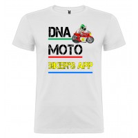 T-Shirt personalizzata DNA MOTO RIDER BIANCO FRONTE E RETRO