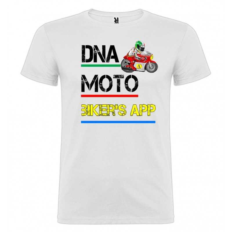 T-Shirt personalizzata DNA MOTO RIDER BIANCO FRONTE E RETRO T-Shirt personalizzata DNA MOTO RIDER BIANCO FRONTE E RETRO