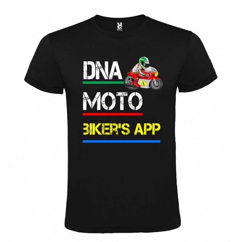 T-Shirt personalizzata DNA MOTO RIDER NERO FRONTE E RETRO T-Shirt personalizzata DNA MOTO RIDER NERO FRONTE E RETRO