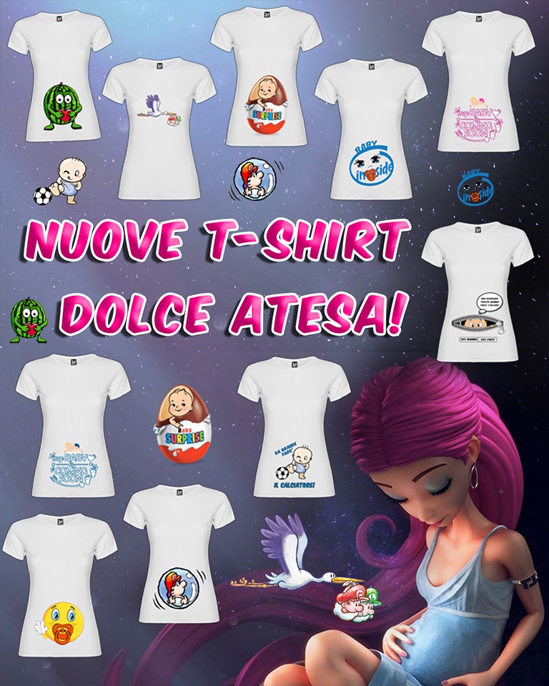 magliette personalizzate donna incinta